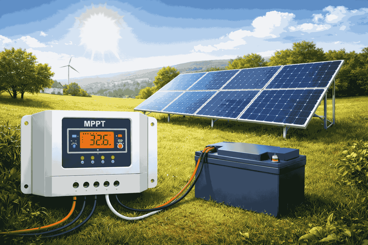 MPPT (Maximum Power Point Tracking) kontrolleri orqali quvvaatlash tizimlari.